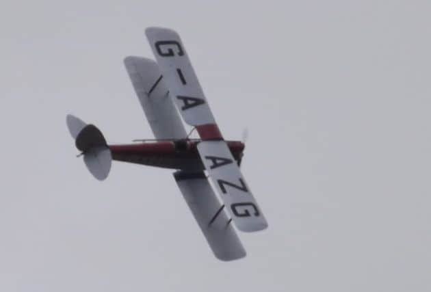 The  Gipsy Moth plane moments before it crashed. Photo by Clive Goodwin.