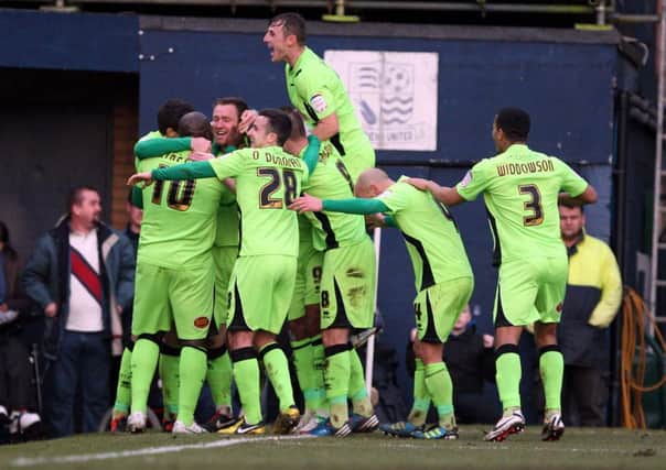 GOOD DAY OUT - the Cobblers' win at Southend on February 16 was their final away-day victory of the regular season