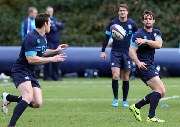 BACK IN THE FOLD - Ben Foden in England training ahead of Saturday's Test against Argentina
