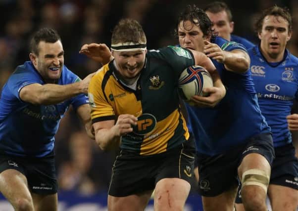STOP ME IF YOU CAN - Dylan Hartley goes on the charge against Leinster in Dublin