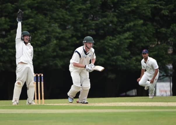 HOW IS THAT? - Horton appeal for a wicket during their premier division clash with Rushden (Picture: Dave Ikin)