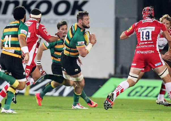 DREAM DEBUT - Jon Fisher made an instant impact for Saints against Gloucester (Picture: Sharon Lucey)