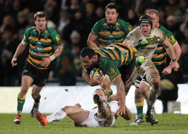 SCRAPPY SUCCESS - Saints edged to victory against London Irish (pictures: Sharon Lucey)