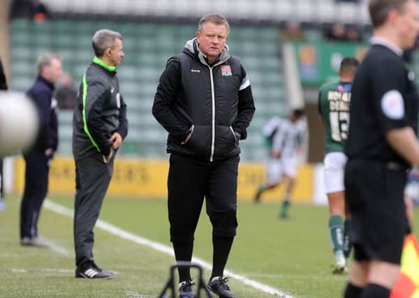ALL TO PLAY FOR - Cobblers boss Chris Wilder saw his team lose 2-0 at Plymouth (Picture: Kirsty Edmonds)