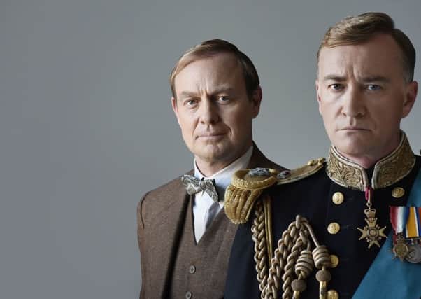 Jason Donovan (Lionel Logue) with  Raymond Coulthard (King George VI). Picture by Hugo Glendinning