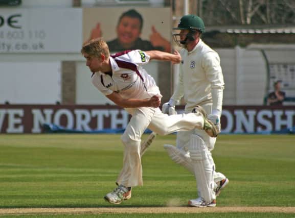 Olly Stone took 3-68 to help bowl out Leicestershire