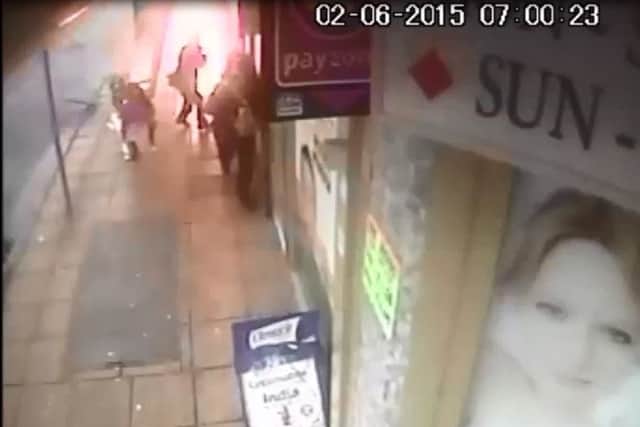 The moment the manhole cover exploded
