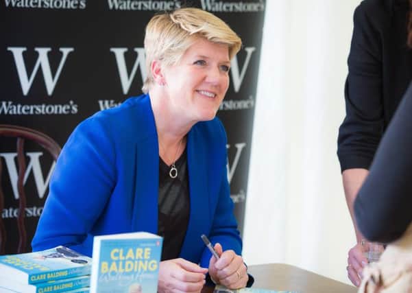 Clare Balding signing copies of her book at the Althorp Literary Festival