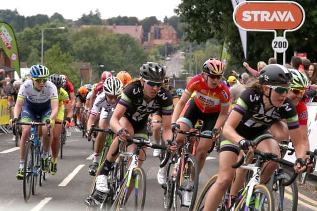 Bike Race: Kettering: finish of Stage 3 of the Women's Tour race Aviva
Friday June 19 2015 NNL-150619-161416009