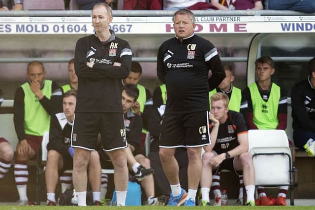 Chris Wilder with his assistant Alan Knill
