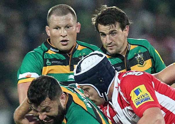 Lee Dickson (right) has taken over the Saints captaincy from Dylan Hartley