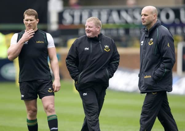 Dylan Hartley (left) still has a key role to play, says Jim Mallinder (right) (picture: Linda Dawson)