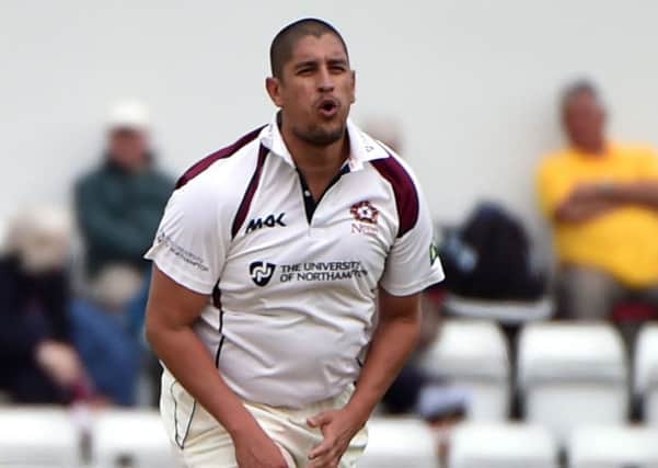 Rory Kleinveldt took the only wicket to fall on day one of Northants' LV= Championship clash with Glamorgan