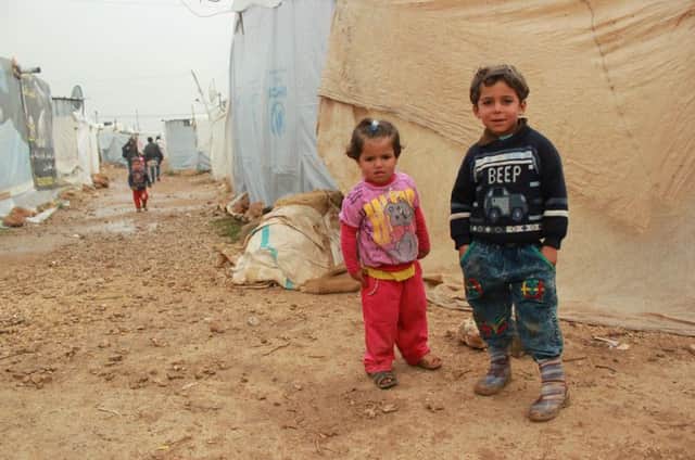 Refugee children in a temporary camp. Photo courtesy of Children on the Edge.