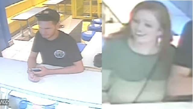 Police have released images of two people they wish to speak to in connection with an assault that happened in Millenium Pizza, Abington Street, Northampton.