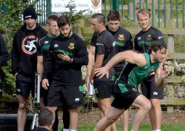 Luke Eves (second right) has been Saints' stand-out trainer, according to Jon Fisher (picture: Dave Ikin)