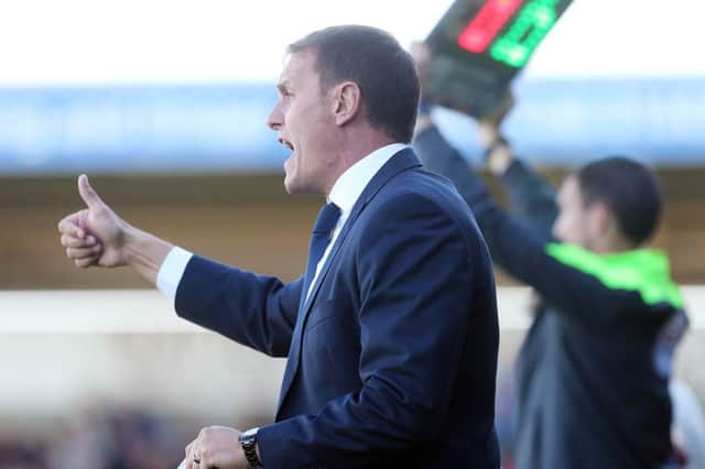 Ian Hendon on the touchline during his side's draw with Northampton