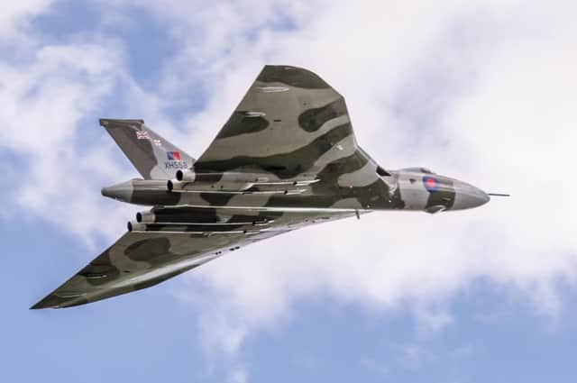 The Vulcan flew over Warwickshire as part of its farewell flight tour of the country. 
Picture: Cliff Young NNL-151210-115258001