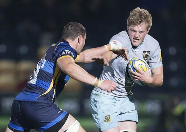 Jamie Gibson made his Saints debut at Sixways (picture: Kirsty Edmonds)