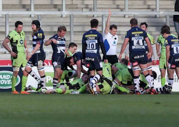 Saints were beaten 20-7 by Sale at the AJ Bell Stadium in January (pictures: Sharon Lucey)