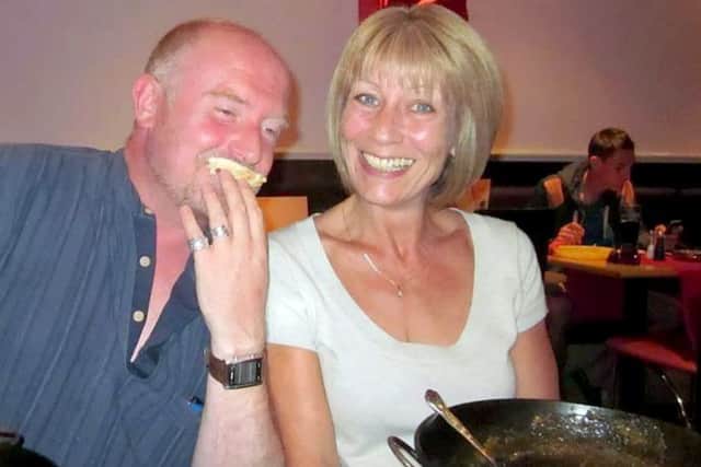 Detective Constable Otis Goldsmith (L) with wife Jill Goldsmith (R).