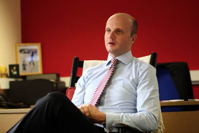 Police and crime commissioner Adam Simmonds pictured at Police HQ, Wootton Hall.