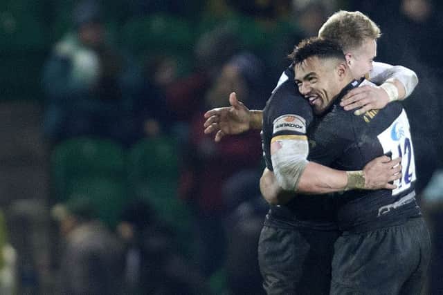 Luther Burrell was on hand to help Mallinder celebrate his match-winning score