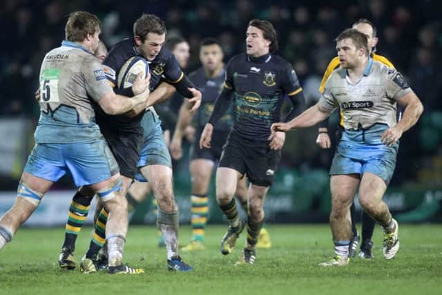 Stephen Myler produced a superb cross-field kick for Mallinder's try