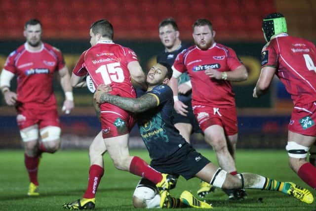 Courtney Lawes got stuck in for Saints