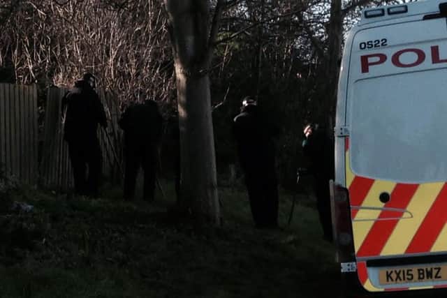 Police continue their investigations around the Billing Brook Road area NNL-160128-112920001