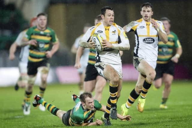 Rob Miller raced away to set up Josh Bassett for Wasps' third try