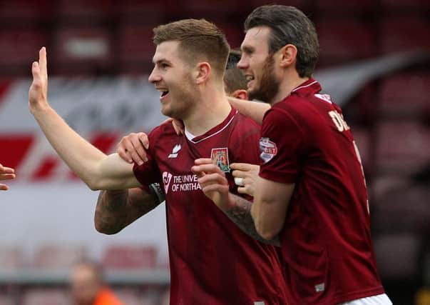 INSTANT IMPACT - James Collins has scored twice in three games since signing for the Cobblers on loan