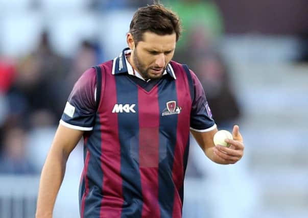 NO RETURN - Shahid Afridi played for Northants Steelbacks in the NatWest T20 last summer, but is set to sign for Hampshire for the 2016 season