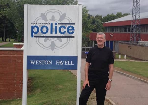 Chief Constable Simon Edens outside Weston Favell Police Station