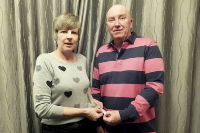 Angela Devine, aged 59, pictured with her husband Kevin, found BHS was selling clothes with an ASDA label in its Milton Keynes store