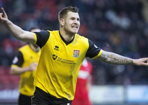 James Collins opened the scoring for Cobblers at York on Tuesday night (picture: Kirsty Edmonds)
