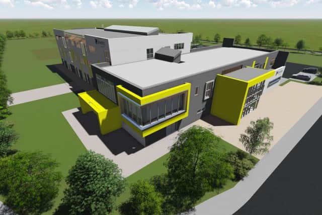 An artist's impression of the new college building