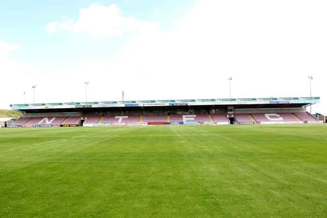 AS IT WAS - the old east stand at Sixfields