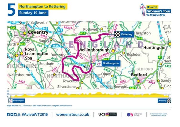 The overview for Stage Five of the 2016 Aviva Women's Tour