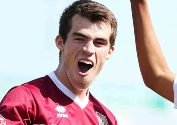 HAPPY MEMORIES - John Marquis celebrates Ivan Toney's goal in the Cobblers' 3-1 win over Oxford United back in 2014