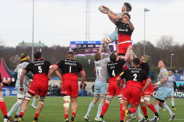 Tom Wood helped Saints dominate in the lineout at Allianz Park