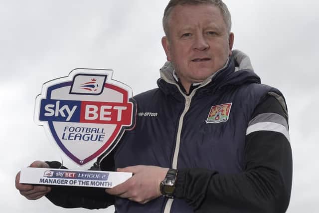 FANCY ANOTHER ONE? - Chris Wilder won the Sky Bet League Two manager of the month award in January, and he has been nominated again for his team's efforts in February