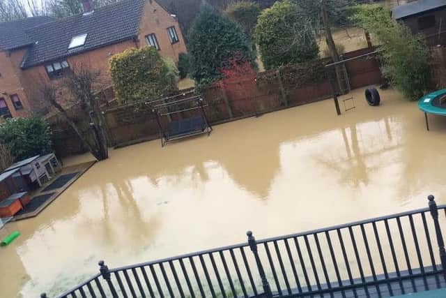 Flooded gardens in Yelvertoft. Photo by Lily Hawkin