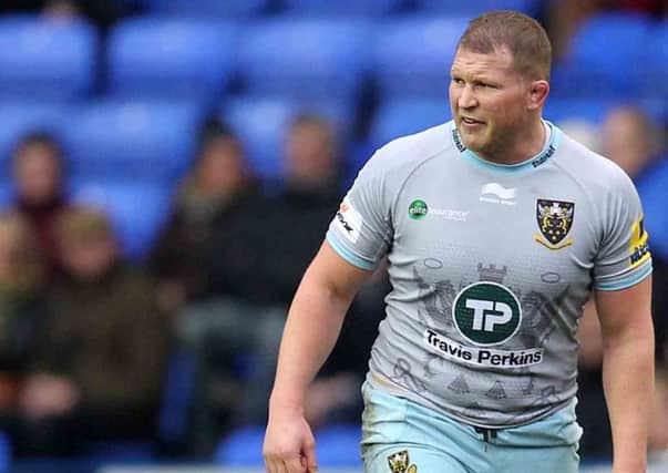 Dylan Hartley was stretchered off at Stade de France (picture: Sharon Lucey)