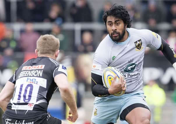 Ahsee Tuala was forced off at half-time at Sandy Park (picture: Kirsty Edmonds)