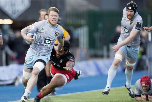Teimana Harrison was outstanding for Saints at Saracens (picture: Kirsty Edmonds)