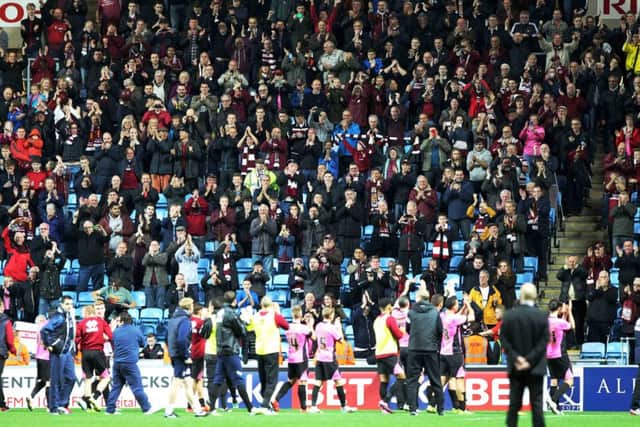 The iconic scenes at Coventry in November when over 2,500 Cobblers fans packed into the Ricoh Arena