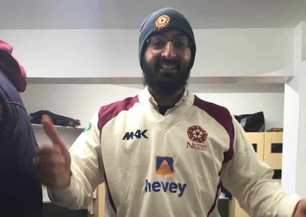 Monty Panesar was in action for Northants' second team this week (picture: Twitter (@sando567))