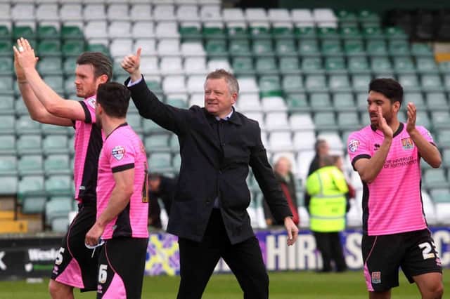 Chris Wilder appreciates the Northampton support after nearly 800 fans made the trip to Yeovil (picture by Sharon Lucey)