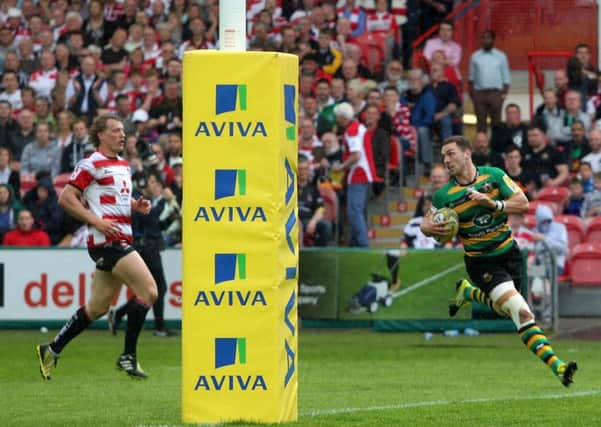 George North ran in two tries for Saints (pictures: Sharon Lucey)